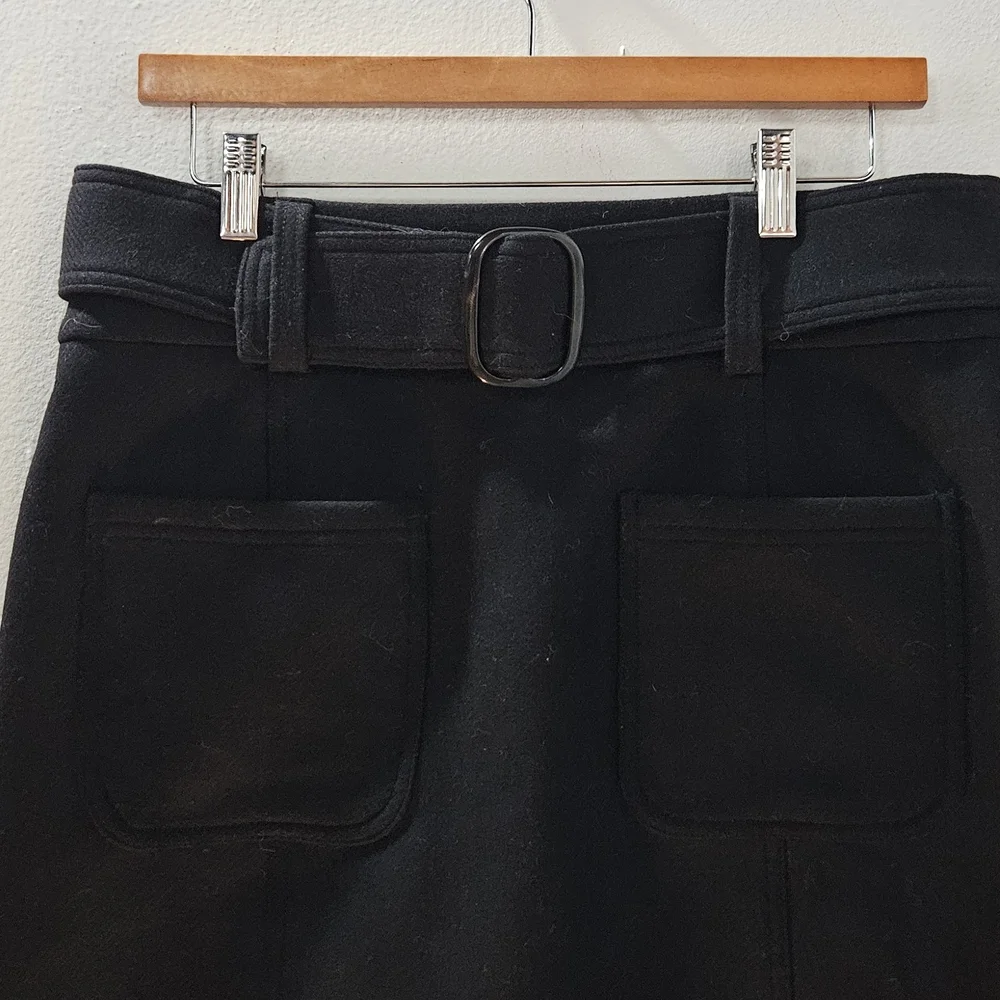 NWOT Sezane Gillie Skirt - size 42, black, wool - Picture 3 of 7
